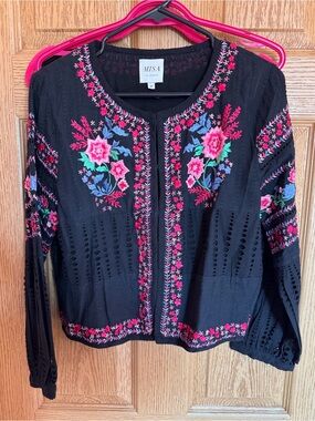 Miss Los Angelas Eyelit Embroidered Top